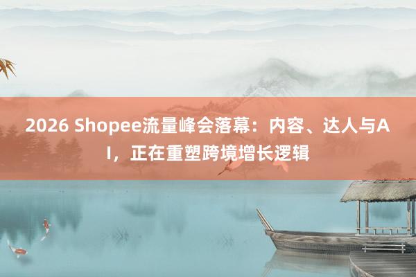 2026 Shopee流量峰会落幕：内容、达人与AI，正在重塑跨境增长逻辑