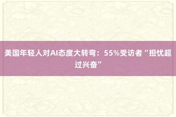 美国年轻人对AI态度大转弯：55%受访者“担忧超过兴奋”