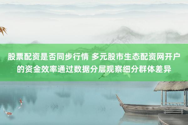 股票配资是否同步行情 多元股市生态配资网开户的资金效率通过数据分层观察细分群体差异